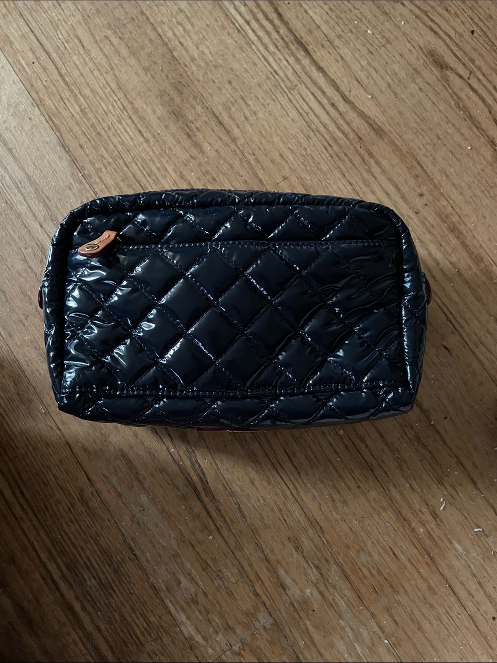 MZ Wallace medium make up bag with Tan Leather Logo Patch